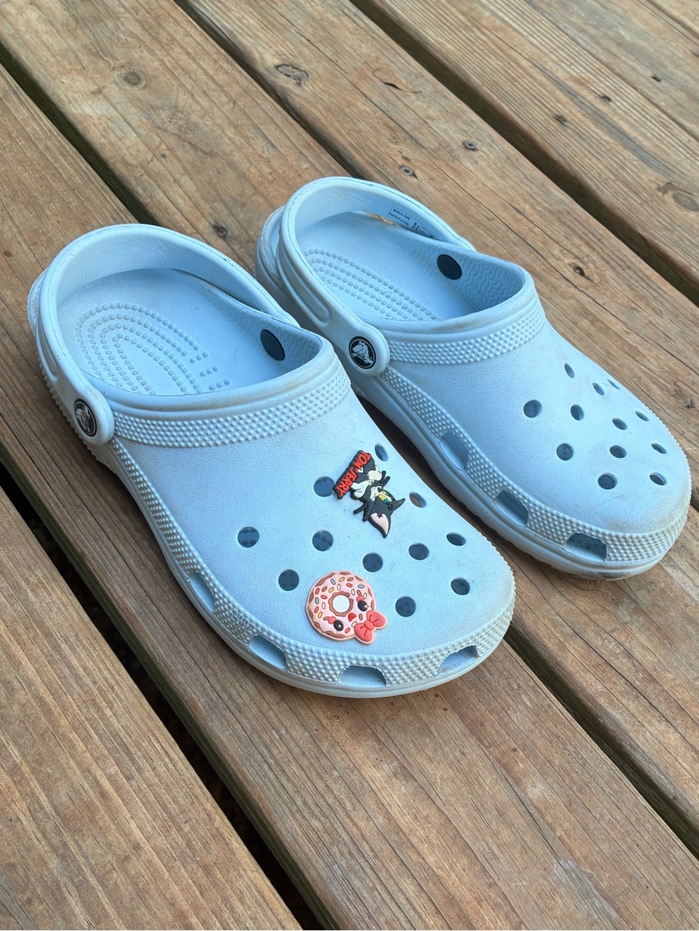 light blue crocs